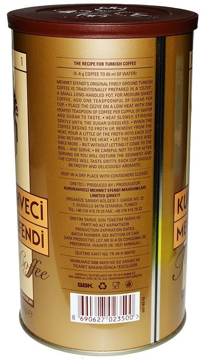Kurukahveci Mehmet Efendi Turkish Coffee 17.6 Ounce Can (Pack of 2) N3