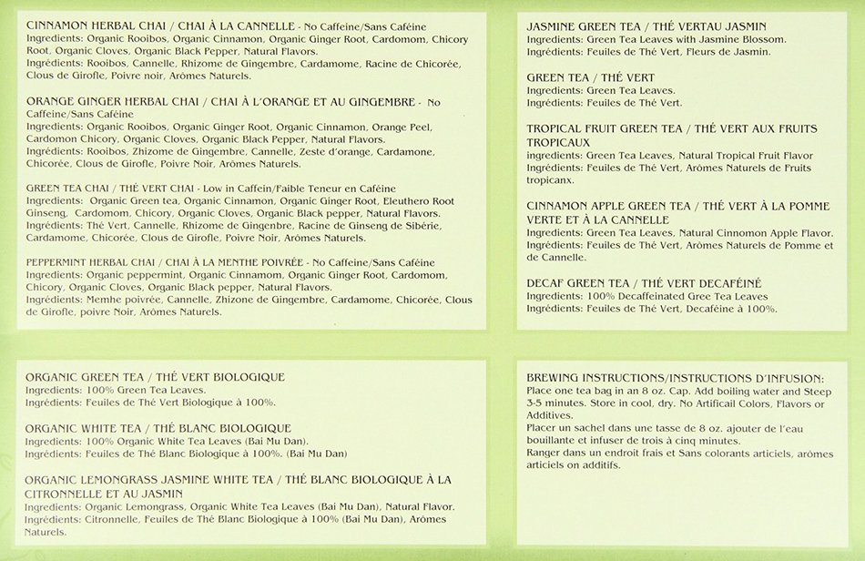 Uncle Lee's Tea, Assorted Tea, 60-Count Bamboo Box N2