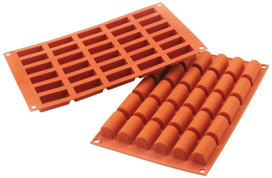 Silikomart Platinum Silicone Mini Log Mould, 44 x 18mm, Terracotta