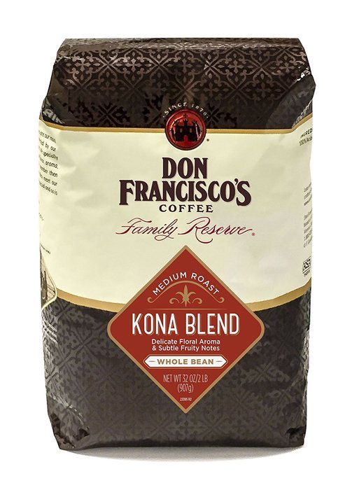 Don Francisco Family Reserve Kona Blend Whole Bean Coffee, 32 Ounce