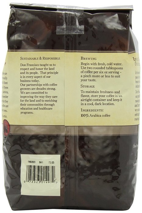 Don Francisco Family Reserve Kona Blend Whole Bean Coffee, 32 Ounce N2
