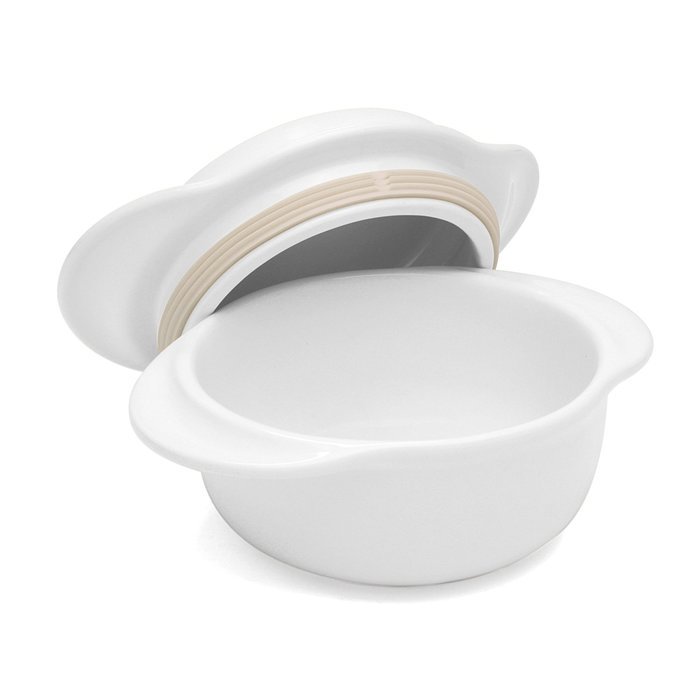 Chantal 93-MT15 WT Make and Take Round 3-Cup Casserole with Lid, Glossy White
