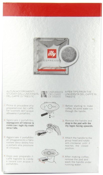 illy Caffe Espresso (Medium Roast, Red Band), 18-Count E.S.E. Pods (Pack of 2) N5