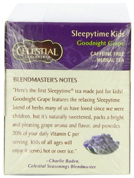 Celestial Seasonings Sleepytime Kids Tea, Goodnight Grape, 20 Count N4