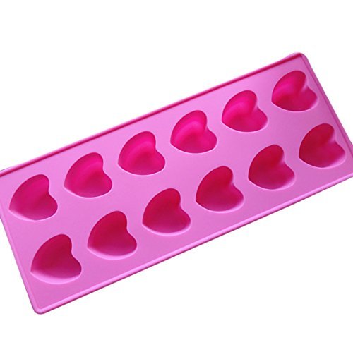 12 Love Heart DIY Silicone Cake Mold Pan 9"x3.7"x0.98" Color At Random N2