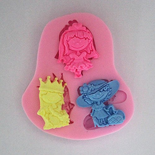 Longzang Baby Show Art Deco Silicone Mold Sugar Craft DIY Gumpaste Cake Decorating Clay Pink
