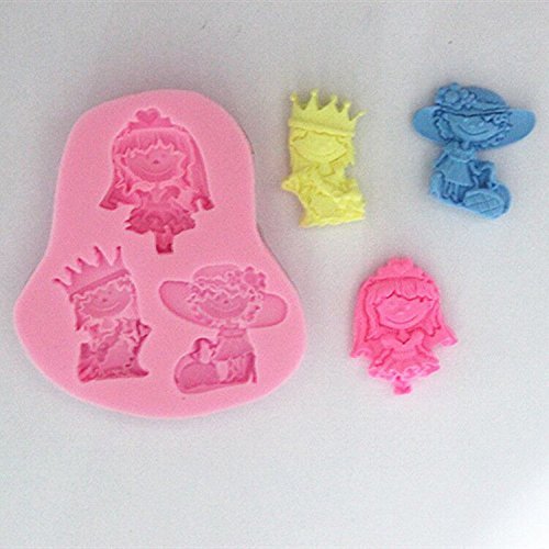 Longzang Baby Show Art Deco Silicone Mold Sugar Craft DIY Gumpaste Cake Decorating Clay Pink N2