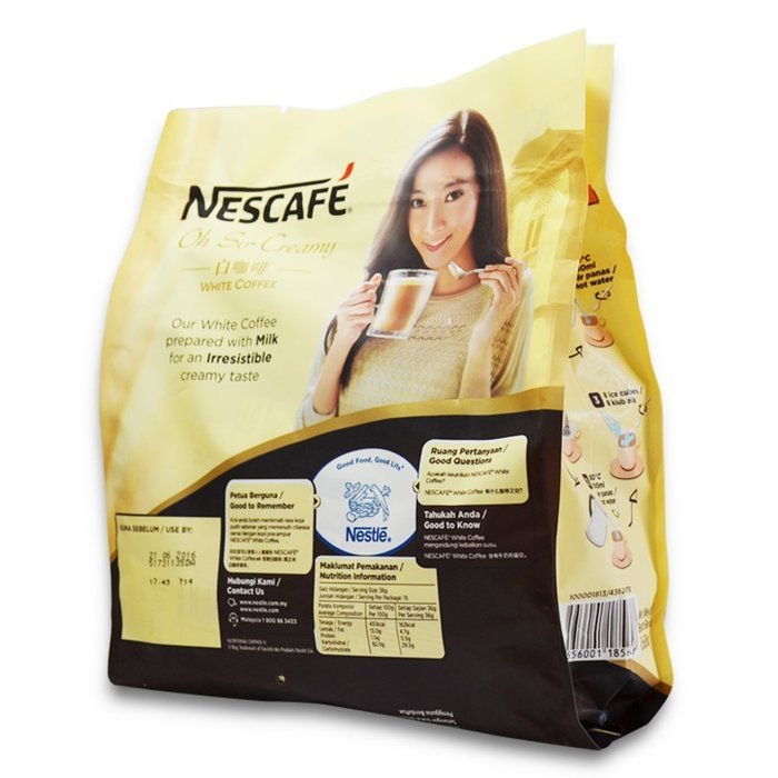 Nescaf&eacute; Ipoh White Coffee HAZELNUT (15 Sachets) - "Oh So Nutty" ★ Flavored Premix Instant Coffee ★ Deliciously... N7