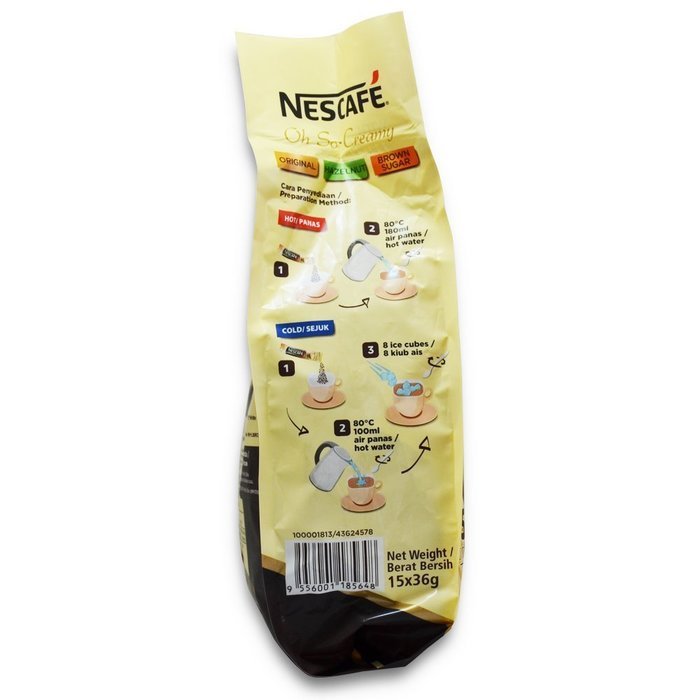 Nescaf&eacute; Ipoh White Coffee HAZELNUT (15 Sachets) - "Oh So Nutty" ★ Flavored Premix Instant Coffee ★ Deliciously... N8