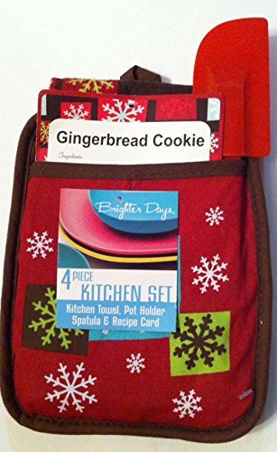 Mainstays 13 in X 9 in Oblong Cake Pan and 4 Piece Kitchen Set Bundle - Kitchen Set: Kitchen Towel, Pot Holder... N2