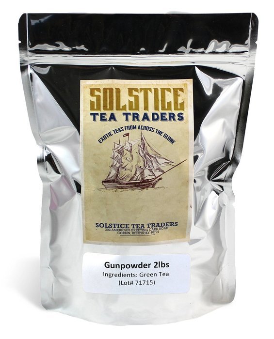 Pinhead Rolled Gunpowder Green Tea One Pound, Pinhead Rolled Loose Leaf Gunpowder Green Tea, One Pound N30