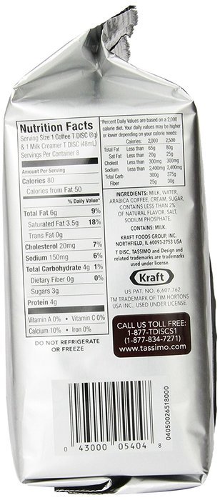 Tassimo Tim Hortons Decaffeinated Coffee T Discs Bag, 4.33 Ounce N13