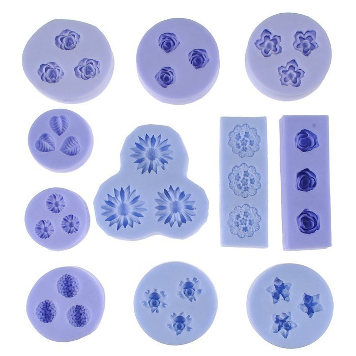 "Bakeware Chocolate Jelly 3D Mold Mini Silicone Fondant DIY Flower Cake F0049" shopping