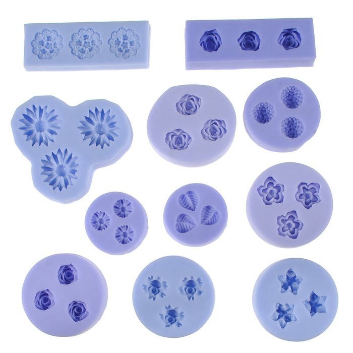 "Bakeware Chocolate Jelly 3D Mold Mini Silicone Fondant DIY Flower Cake F0049" shopping N2