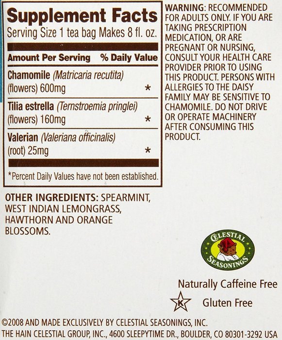 Celestial Seasonings Sleepytime Extra Herbal Tea (Pack of 20) N26