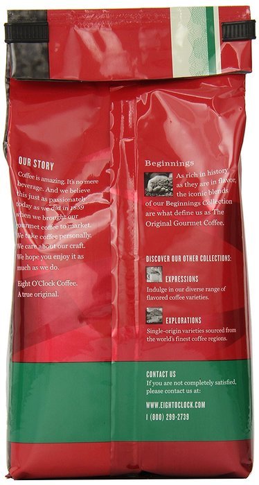 Eight O'Clock The Original Decaf Ground Coffee, 12-Ounce Bag (Pack of 6) N2