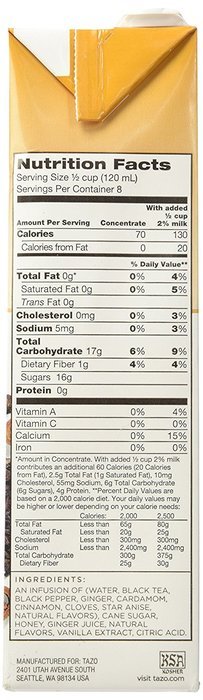 Tazo&reg; Chai Tea Latte Concentrate 32 oz N2