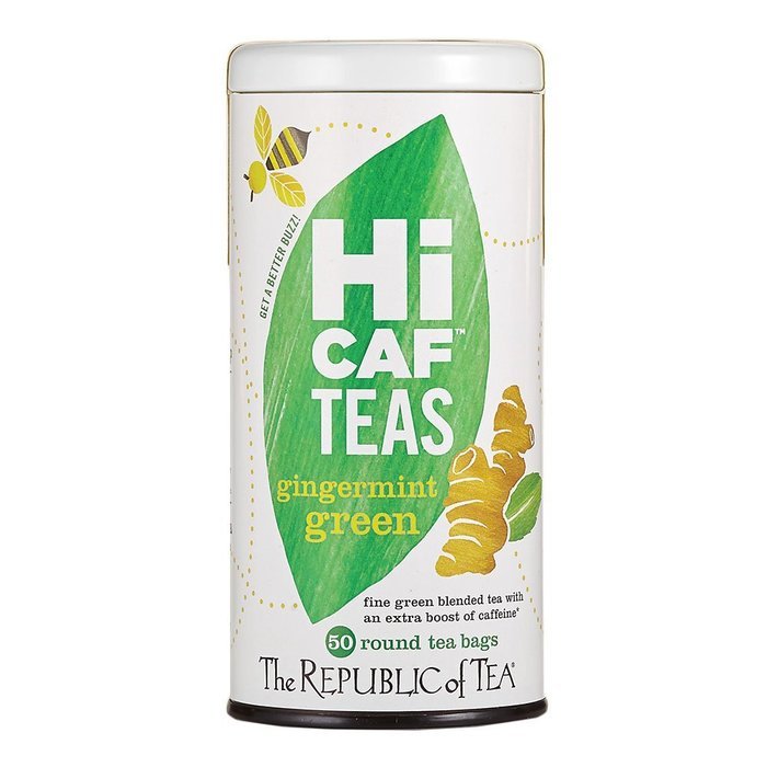 The Republic Of Tea Hicaf Pom-Berry Black Tea, 50 Tea Bags, High Caffeine Pomegranate Blueberry Tea N4