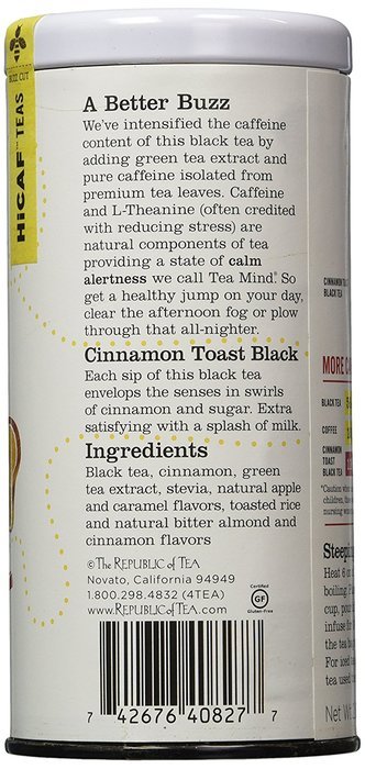 The Republic Of Tea Hicaf Pom-Berry Black Tea, 50 Tea Bags, High Caffeine Pomegranate Blueberry Tea N13