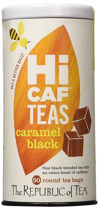 The Republic Of Tea Hicaf Pom-Berry Black Tea, 50 Tea Bags, High Caffeine Pomegranate Blueberry Tea N22