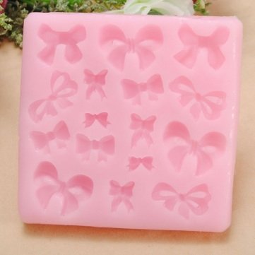 Silicone Bows Cake Mold Cookie Biscuit Jelly Mould N6