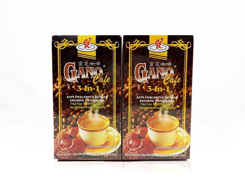 Gano Excel - 2 Boxes (40 Sachets) Ganocafe 3 in 1 Coffee with Ganoderma Lucidum Extract + Free Express 2-3 Days
