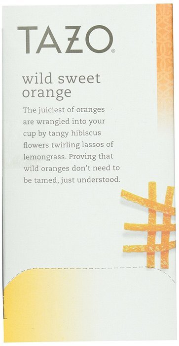 Tazo Wild Sweet Orange Herbal Tea, 20 Count Box 1.58oz N4