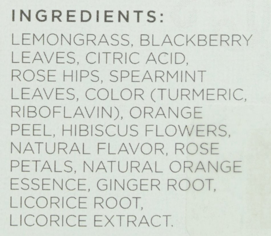 Tazo Wild Sweet Orange Herbal Tea, 20 Count Box 1.58oz N7