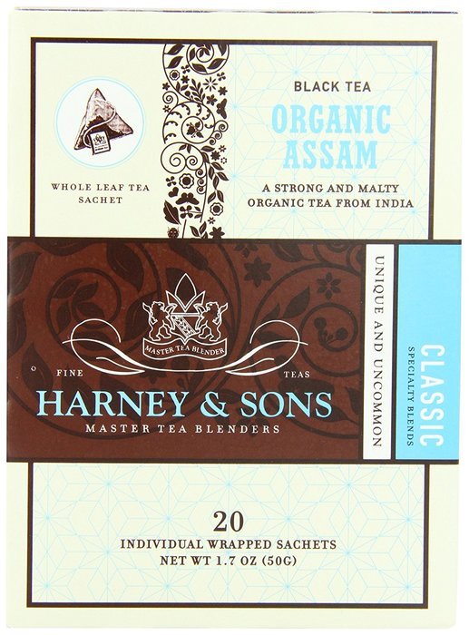 Harney and Sons Organic Tea Bags, English Breakfast, Net Wt. 1.7 Oz, 20 Count N10