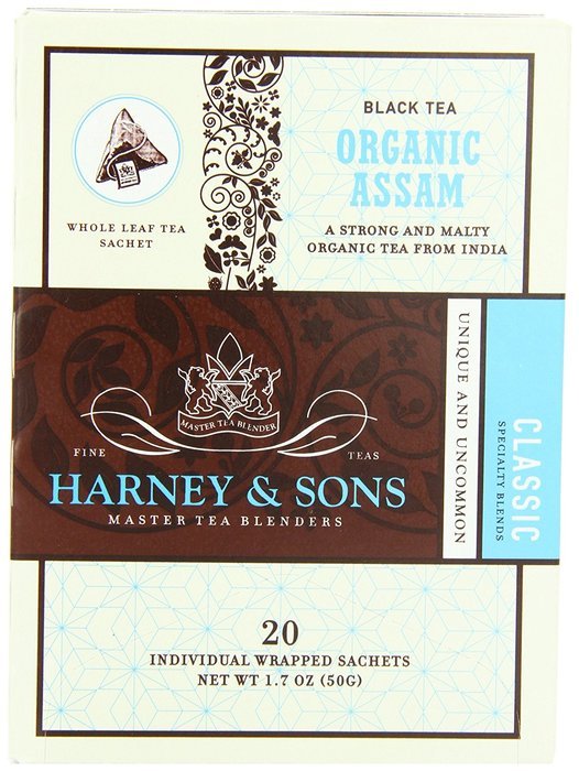 Harney and Sons Organic Tea Bags, English Breakfast, Net Wt. 1.7 Oz, 20 Count N12