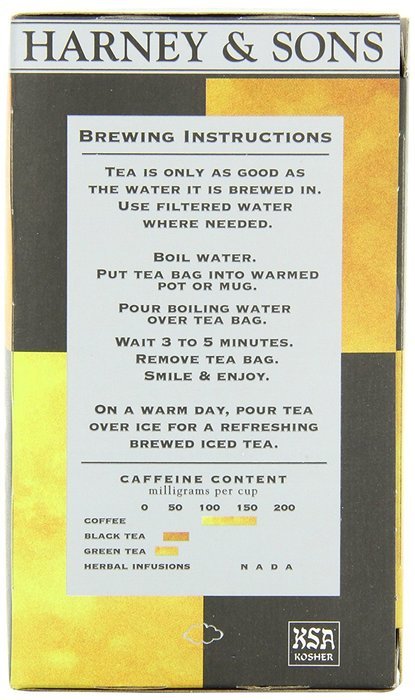 Harney and Sons Organic Tea Bags, English Breakfast, Net Wt. 1.7 Oz, 20 Count N17