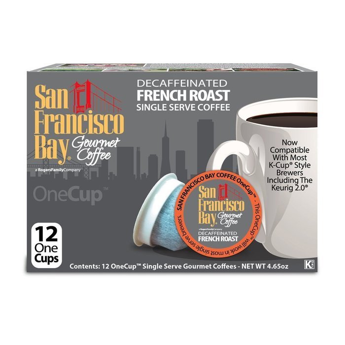 SAN FRANCISCO BAY Decaf FRENCH ROAST 24 ONE CUPS for Keurig K-Cup Brewers N2