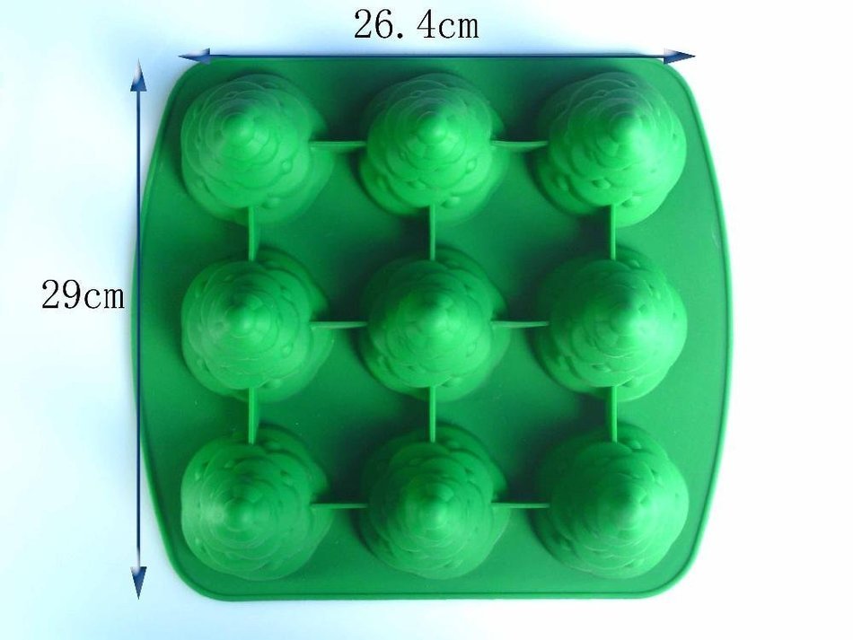 Christmas Tree Shaped Silicone Cake Chocolate Baking Mold Tools Muffin Candy Jelly Fondant Mold Baking Pan DIY N2