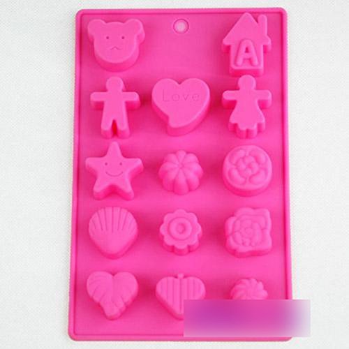 HuntGold Boy/Girl Love Story Cake Cookie Chocolate Silicone Gel Mold Mould Baking Tray(random color)