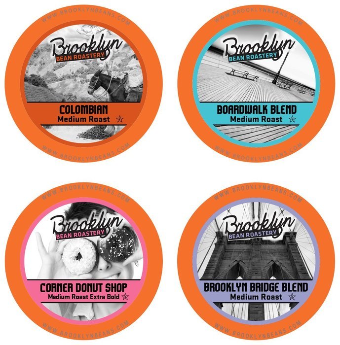 Brooklyn Beans Assorted Variety Pack Single-Cup Coffee for Keurig K-Cup Brewers, 40 Count N24