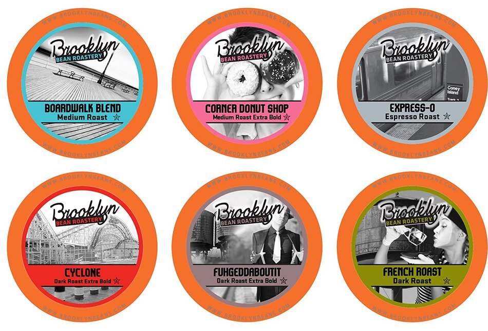 Brooklyn Beans Assorted Variety Pack Single-Cup Coffee for Keurig K-Cup Brewers, 40 Count N29