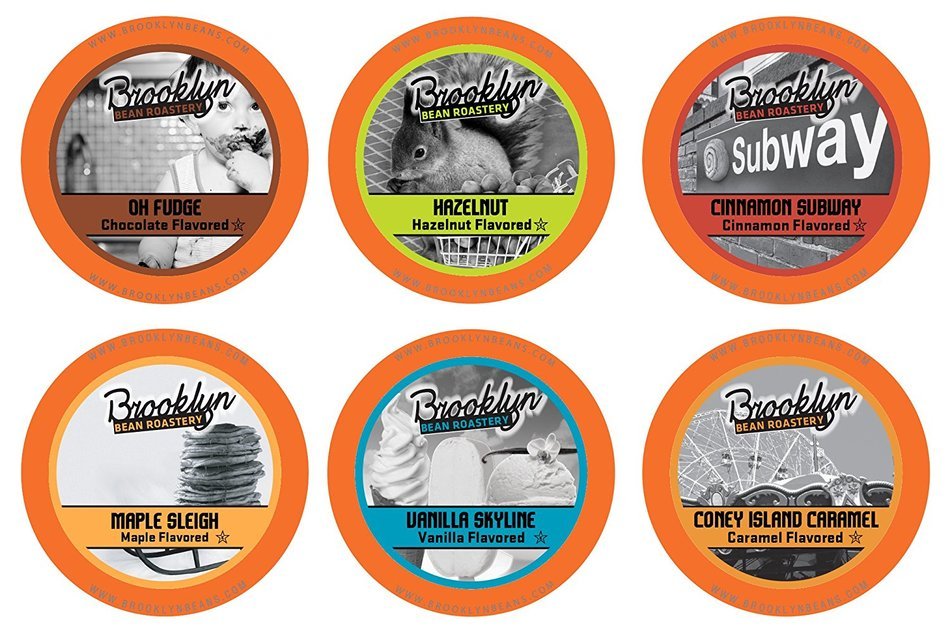 Brooklyn Beans Assorted Variety Pack Single-Cup Coffee for Keurig K-Cup Brewers, 40 Count N32