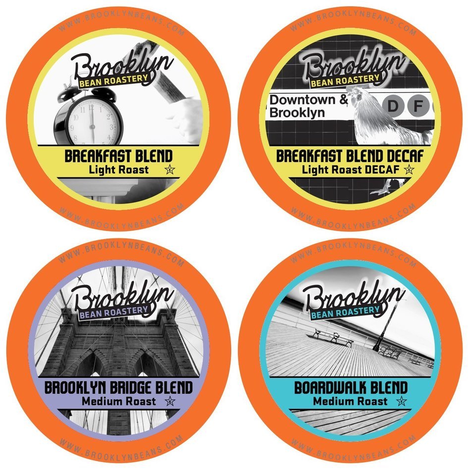 Brooklyn Beans Assorted Variety Pack Single-Cup Coffee for Keurig K-Cup Brewers, 40 Count N41