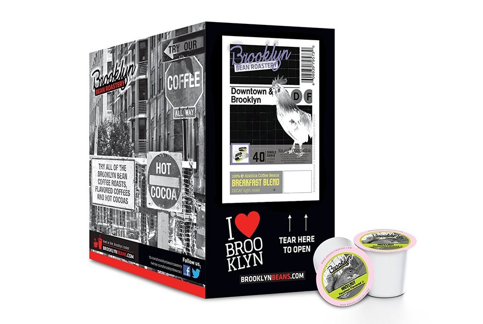 Brooklyn Beans Assorted Variety Pack Single-Cup Coffee for Keurig K-Cup Brewers, 40 Count N52
