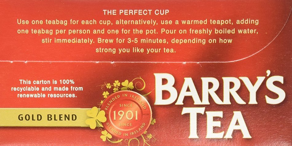 Barry's Irish Breakfast Tea, 80-Count Tea Bags (Pack of 3) N12