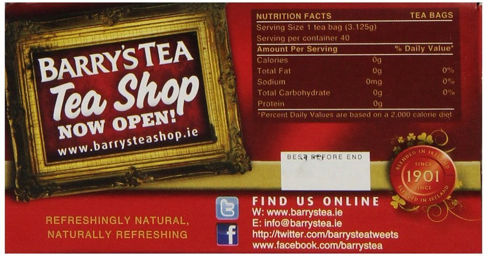 Barry's Irish Breakfast Tea, 80-Count Tea Bags (Pack of 3) N27