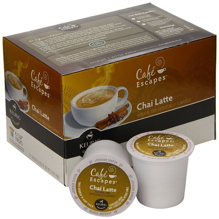 Caf&eacute; Escapes Chai Latte, K-Cups for Keurig Brewers, 24-Count (Pack of 2) N5