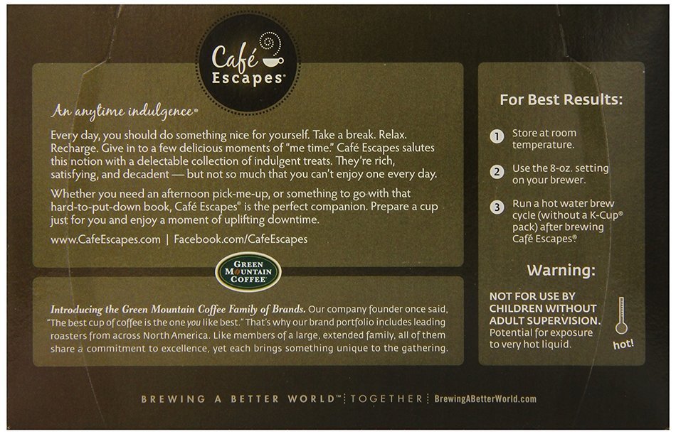 Caf&eacute; Escapes Chai Latte, K-Cups for Keurig Brewers, 24-Count (Pack of 2) N9