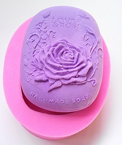 New Arrival! Design 289 Love Rose Oval Shape Silicone 3D Fondant Mold, Soap Mold,Cake Decoration Tool