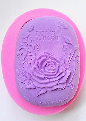 New Arrival! Design 289 Love Rose Oval Shape Silicone 3D Fondant Mold, Soap Mold,Cake Decoration Tool N2