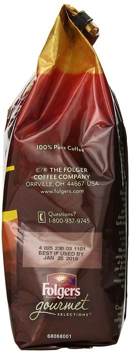Folgers Gourmet Selections Caramel Drizzle Flavored Ground Coffee, 10 Ounce N6