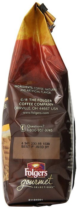 Folgers Gourmet Selections Caramel Drizzle Flavored Ground Coffee, 10 Ounce N21