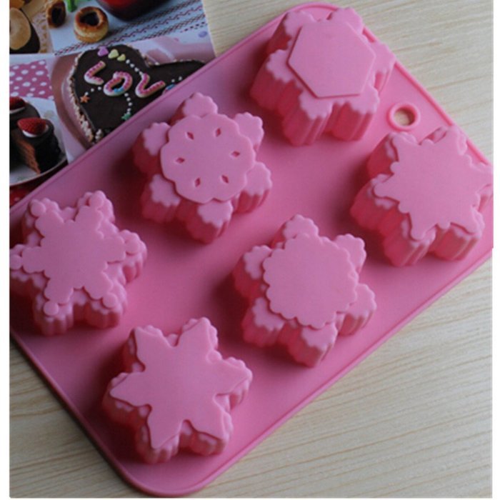 EVTECH(TM) 6 Cavity Flowers Style Silicone Gel Non Stick Cake Bread Mousse Biscuit Ice Pudding Mold Chocolate... N5