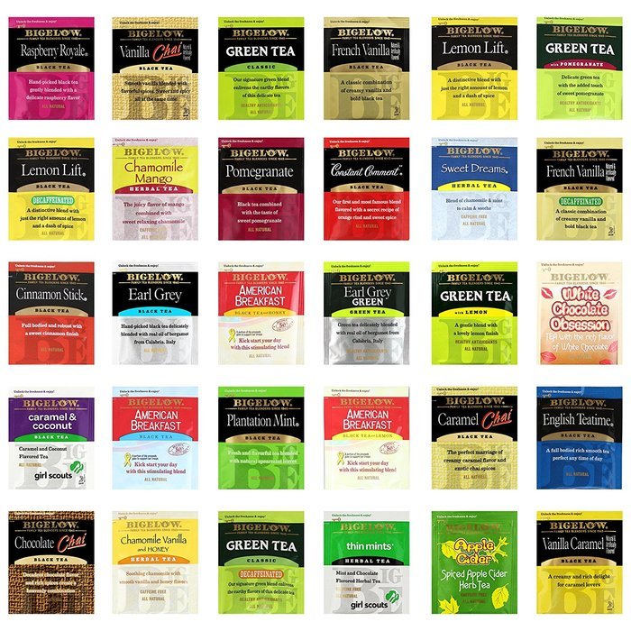 Custom VarieTea Bigelow Tea Bags Assortment Includes Mints (100 Count)