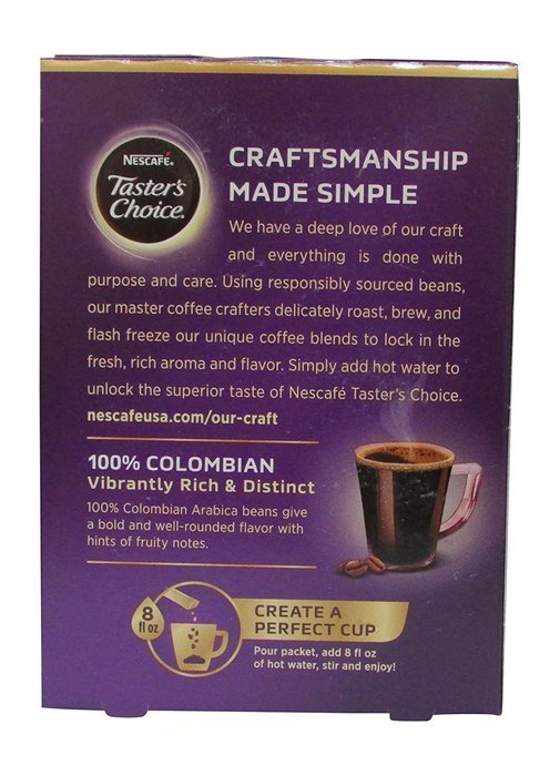 Nescafe Taster's Choice Vanilla Instant Coffee, Single Serve Sticks (Pack of 8) N19